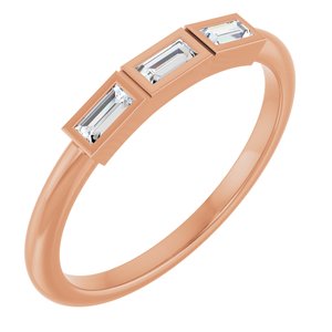 1/6 Ctw Straight Baguette Lab-Grown Diamond Anniversary Band