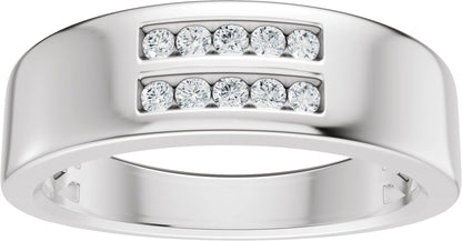 1/6 Ctw Lab-Grown Diamond Band - White Gold - Lab Grown Diamond