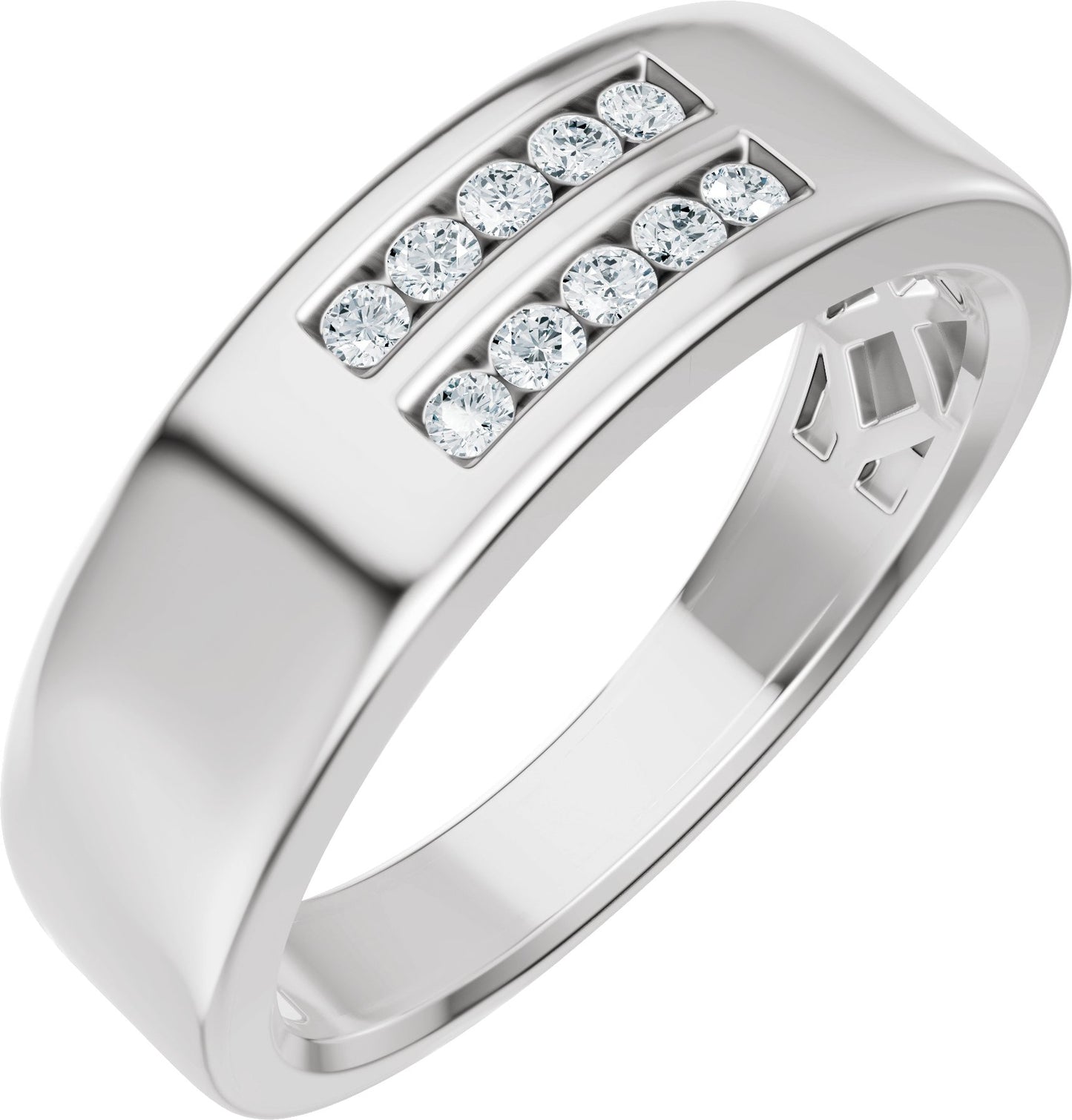 1/6 Ctw Lab-Grown Diamond Band - White Gold - Lab Grown Diamond
