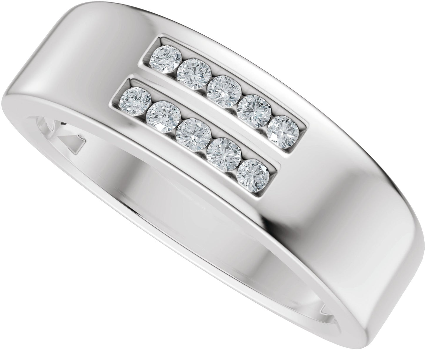 1/6 Ctw Lab-Grown Diamond Band - White Gold - Lab Grown Diamond