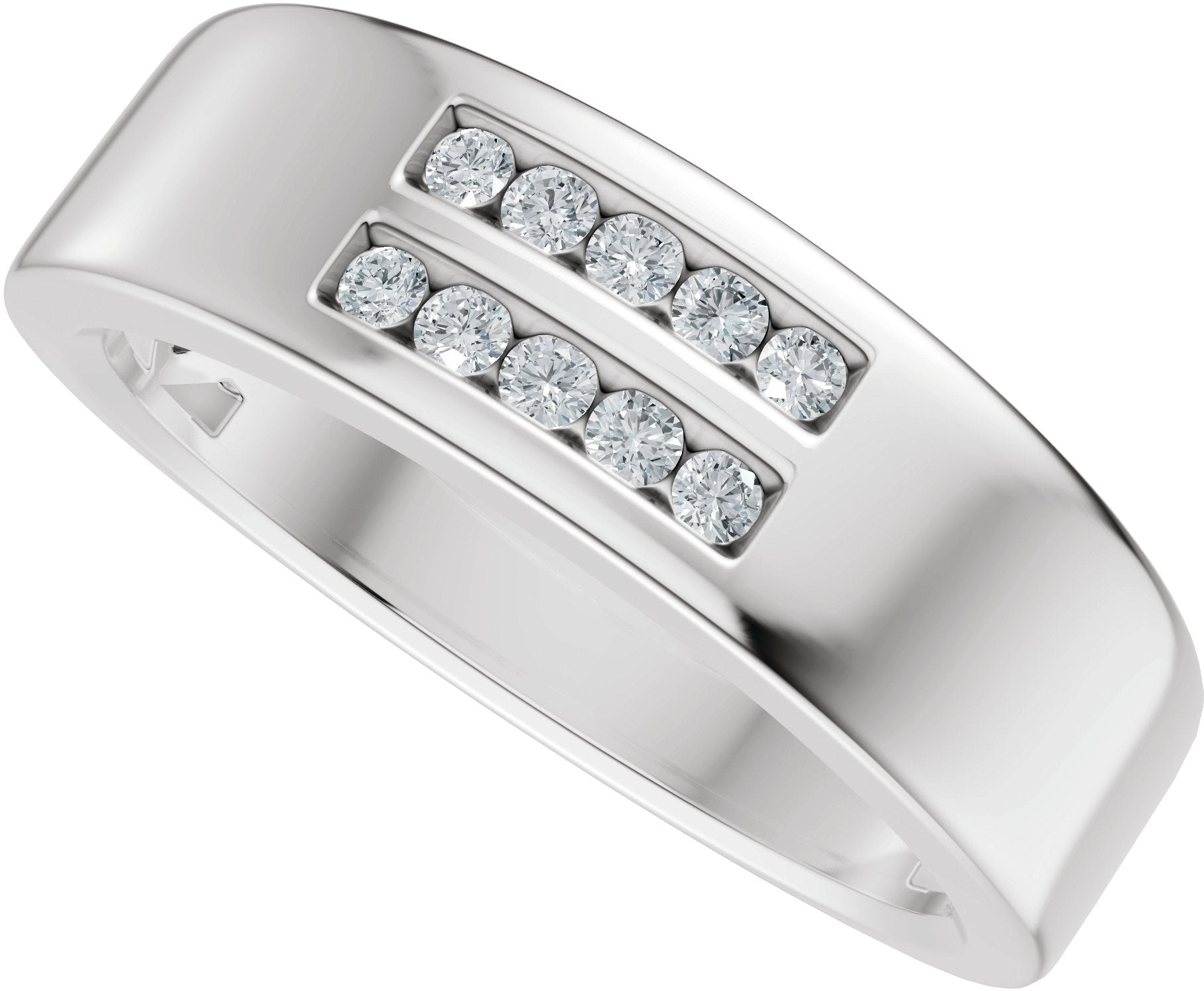 1/6 Ctw Lab-Grown Diamond Band - White Gold - Lab Grown Diamond