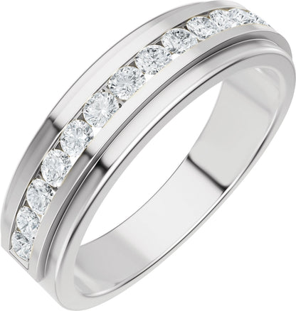 5/8 Ctw Lab-Grown Diamond Band - White Gold - Lab Grown Diamond
