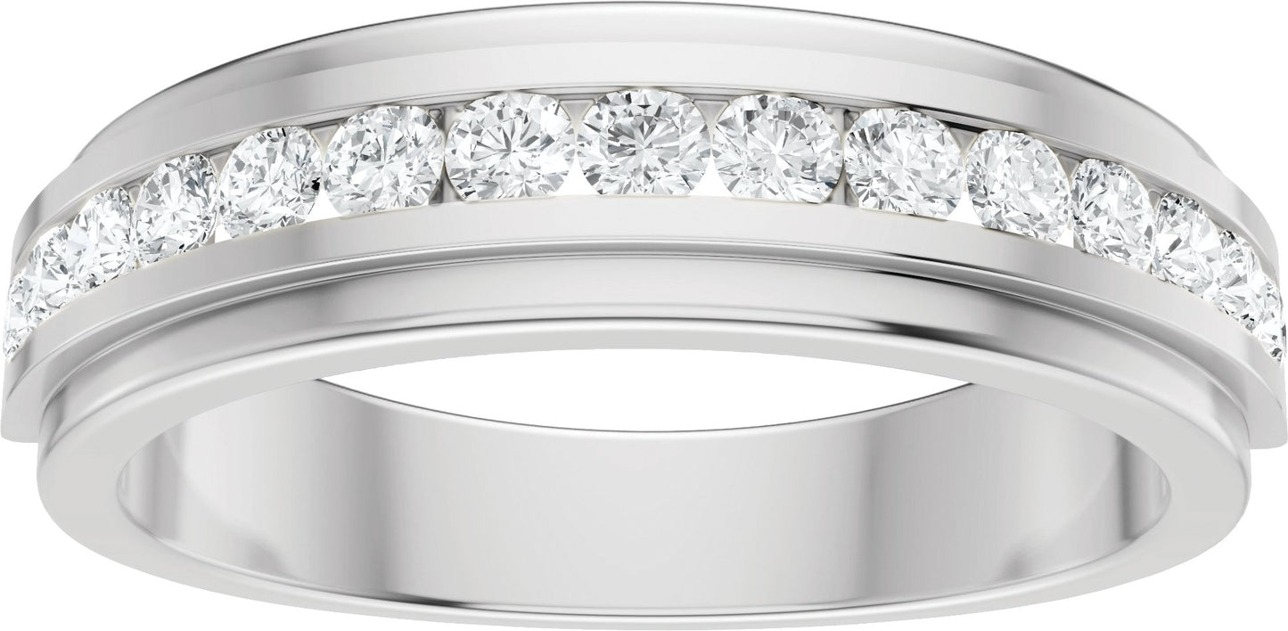 5/8 Ctw Lab-Grown Diamond Band - White Gold - Lab Grown Diamond