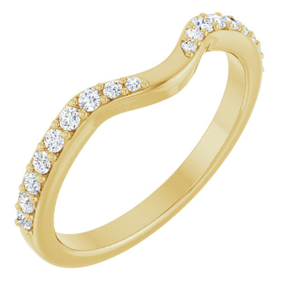1/5 Ctw Lab-Grown Diamond Contour Band