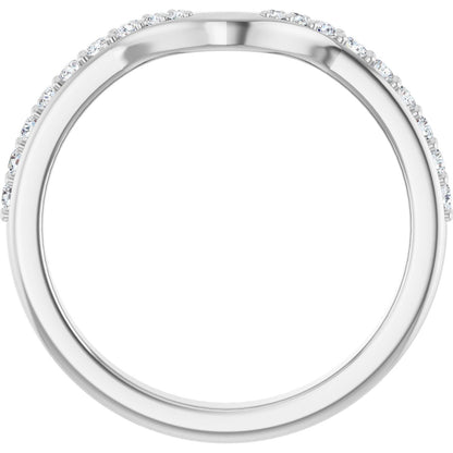 1/5 Ctw Lab-Grown Diamond Contour Band - White Gold - Lab Grown Diamond