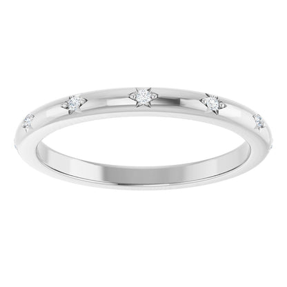.06 Ctw Lab-Grown Diamond Anniversary Band - White Gold - Lab Grown Diamond