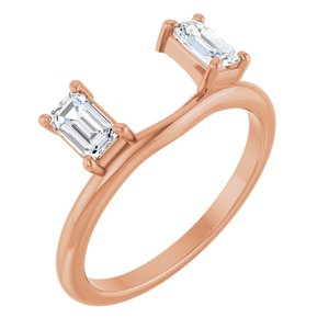 3/4 Ctw Emerald Lab-Grown Wrap-Style Enhancer Ring