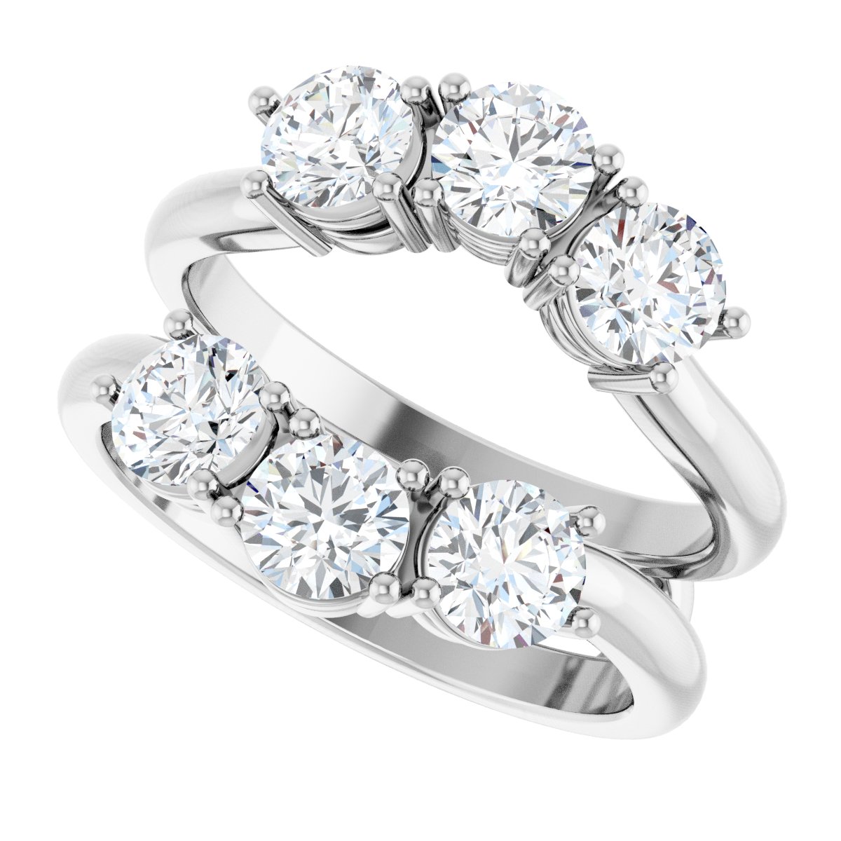 2 Ctw Lab-Grown Diamond Ring Guard - White Gold - Lab Grown Diamond