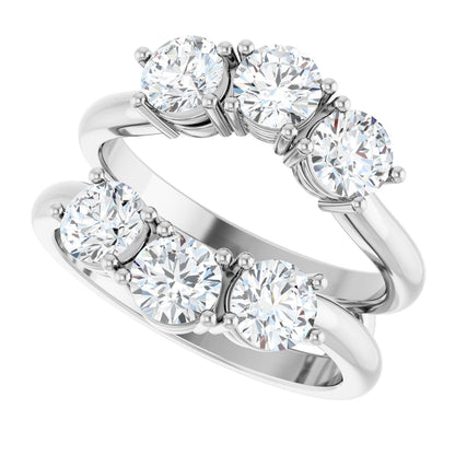 2 Ctw Lab-Grown Diamond Ring Guard - White Gold - Lab Grown Diamond