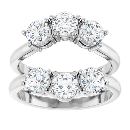 2 Ctw Lab-Grown Diamond Ring Guard - White Gold - Lab Grown Diamond