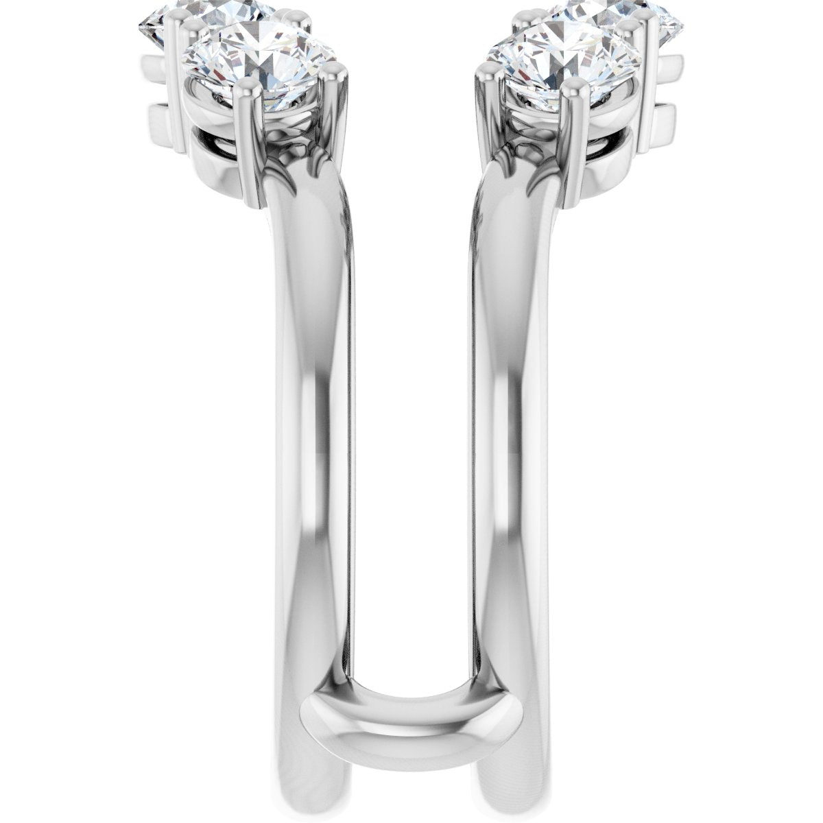 2 Ctw Lab-Grown Diamond Ring Guard - White Gold - Lab Grown Diamond