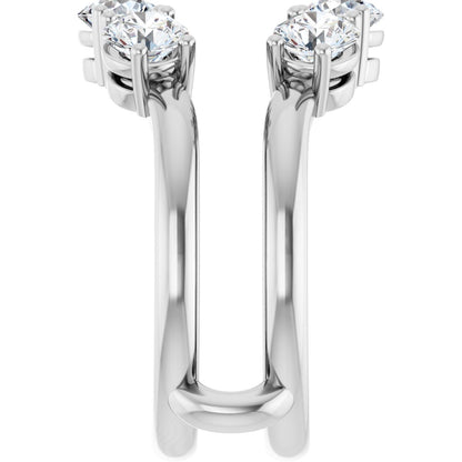 2 Ctw Lab-Grown Diamond Ring Guard - White Gold - Lab Grown Diamond