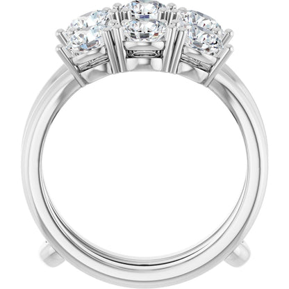 2 Ctw Lab-Grown Diamond Ring Guard - White Gold - Lab Grown Diamond