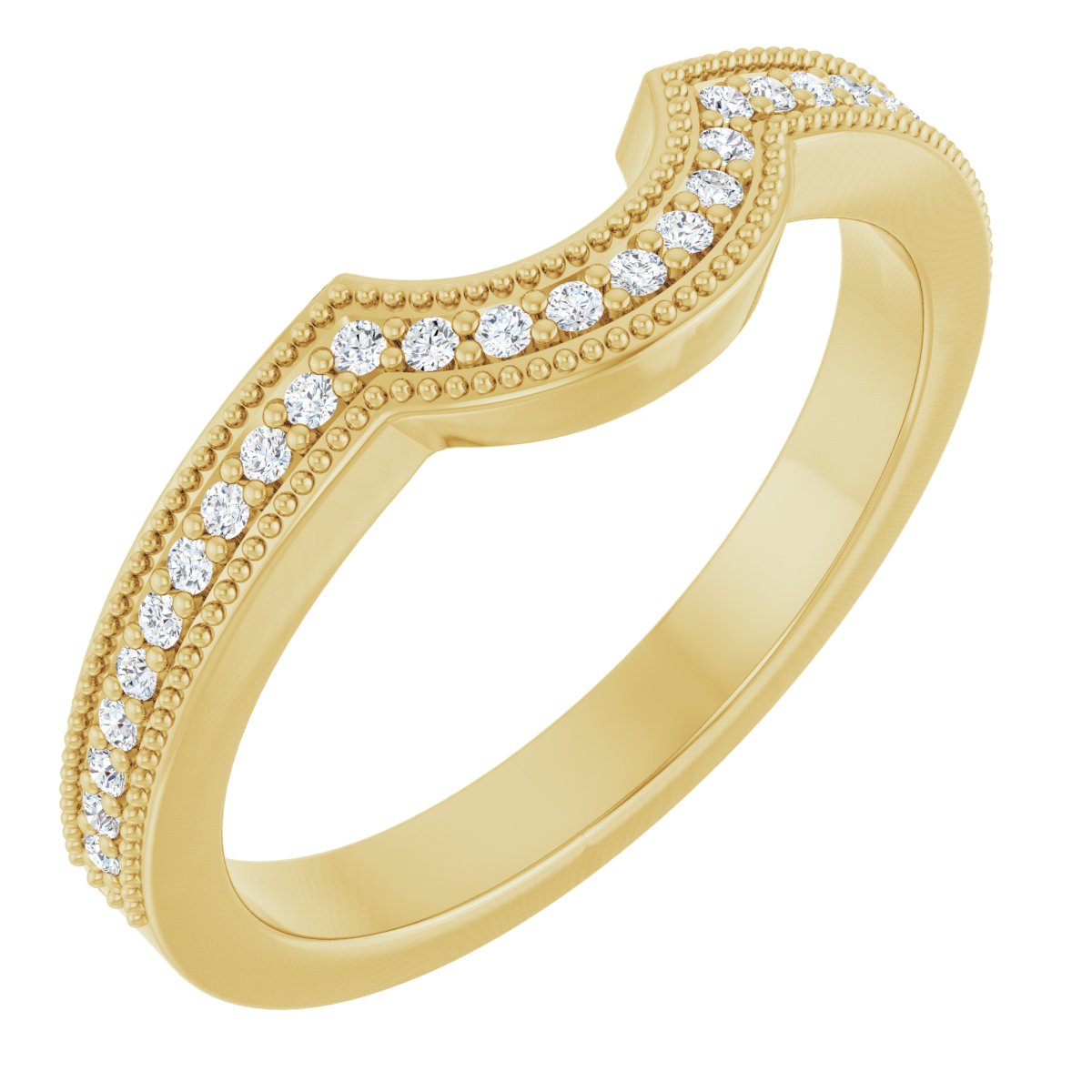 1/8 Ctw Lab-Grown Diamond Contour Band