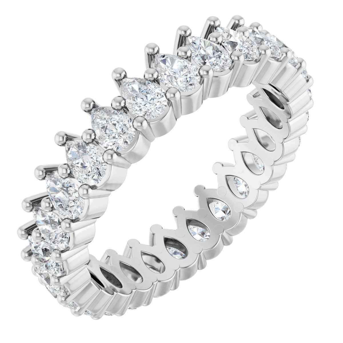 2 Ctw Pear Lab-Grown Diamond Eternity Band