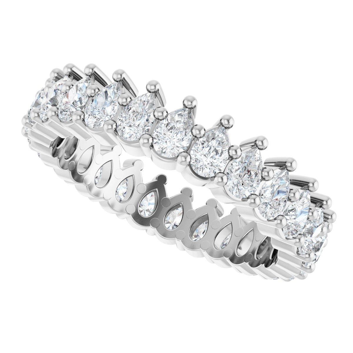 2 Ctw Pear Lab-Grown Diamond Eternity Band - White Gold - Lab Grown Diamond