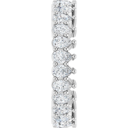 2 Ctw Pear Lab-Grown Diamond Eternity Band - White Gold - Lab Grown Diamond