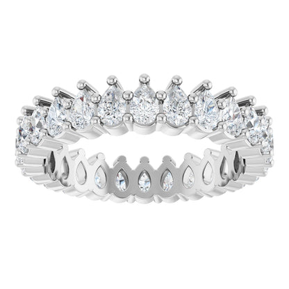 2 Ctw Pear Lab-Grown Diamond Eternity Band - White Gold - Lab Grown Diamond