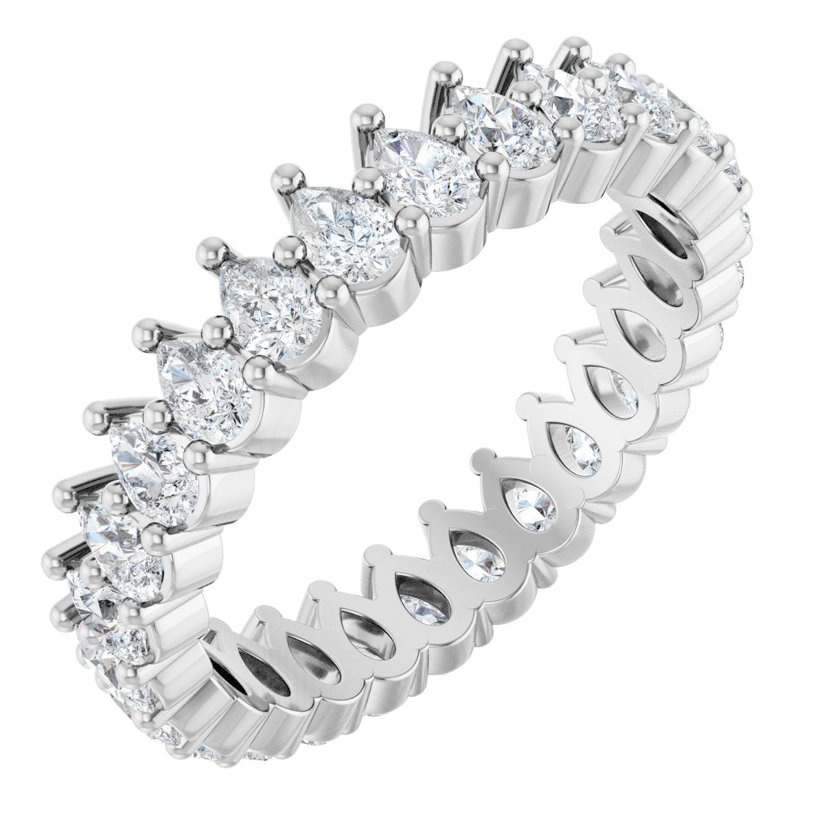 2 Ctw Pear Lab-Grown Diamond Eternity Band