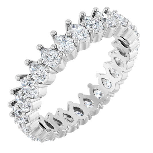 2 Ctw Pear Lab-Grown Diamond Eternity Band