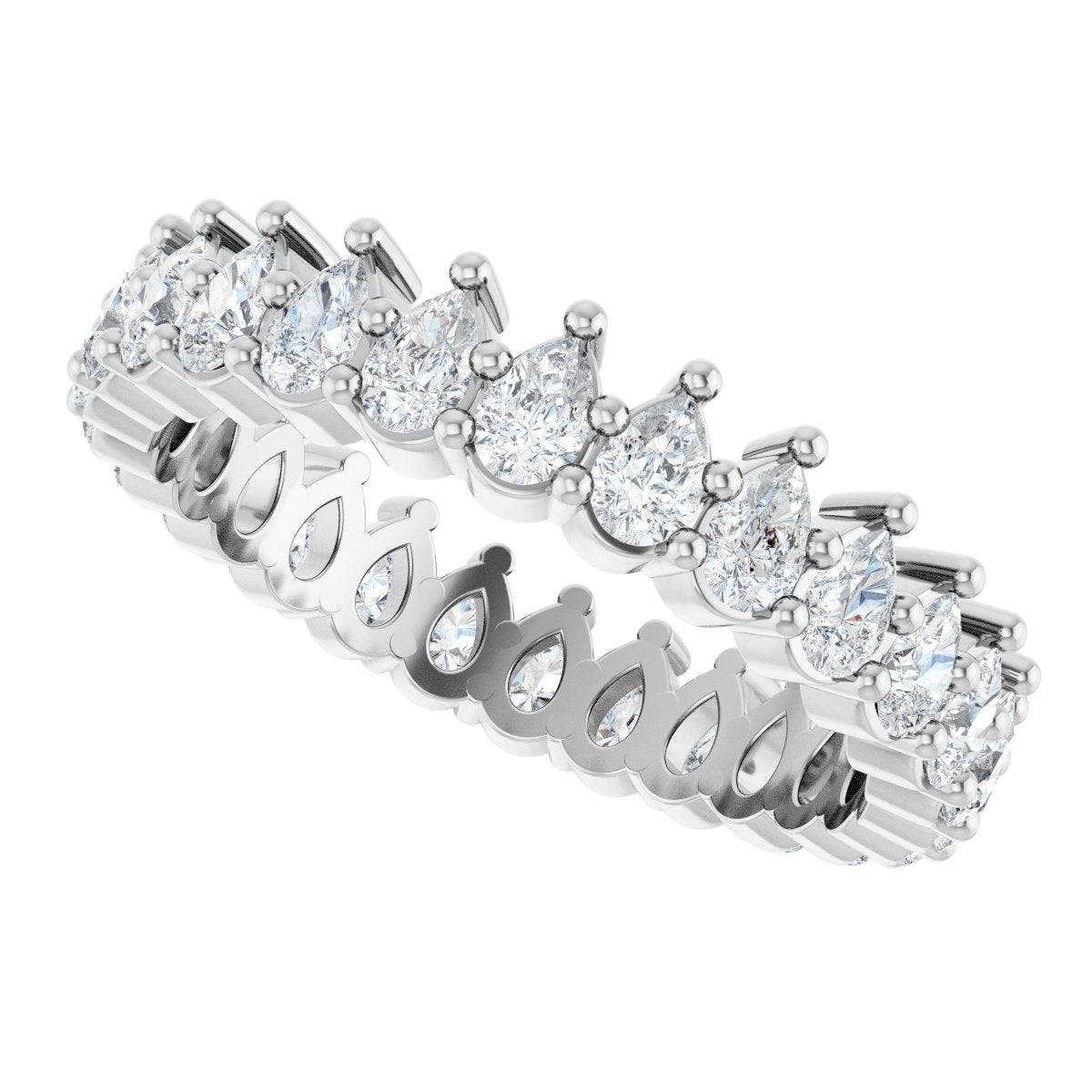 2 Ctw Pear Lab-Grown Diamond Eternity Band - White Gold - Lab Grown Diamond