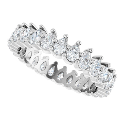 2 Ctw Pear Lab-Grown Diamond Eternity Band - White Gold - Lab Grown Diamond