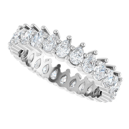 2 Ctw Pear Lab-Grown Diamond Eternity Band - White Gold - Lab Grown Diamond