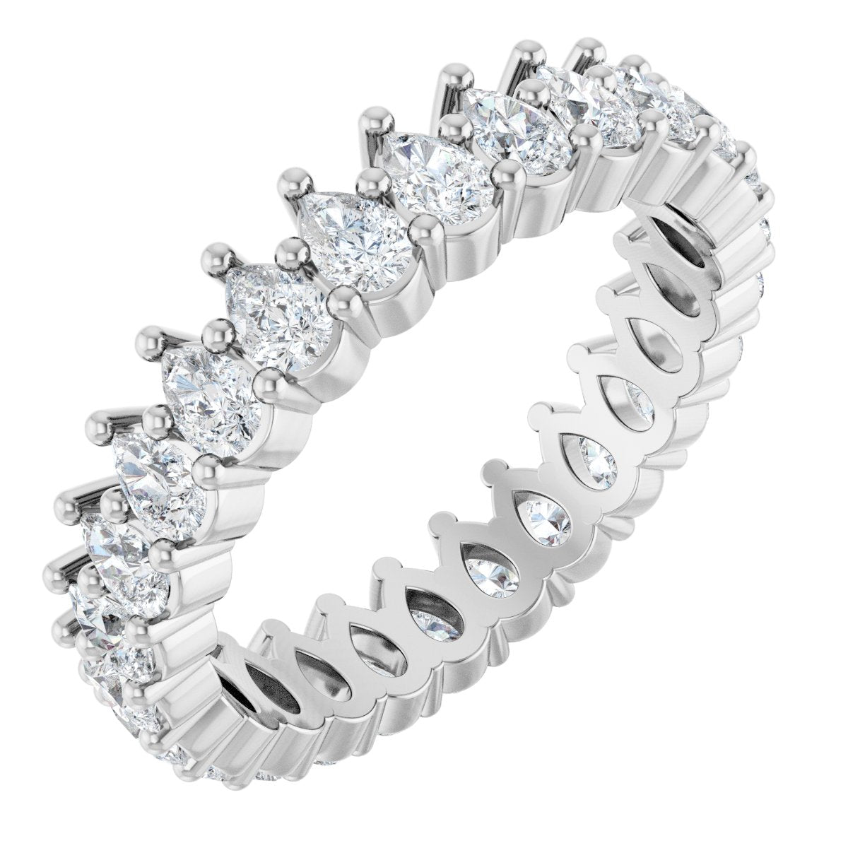 2 Ctw Pear Lab-Grown Diamond Eternity Band