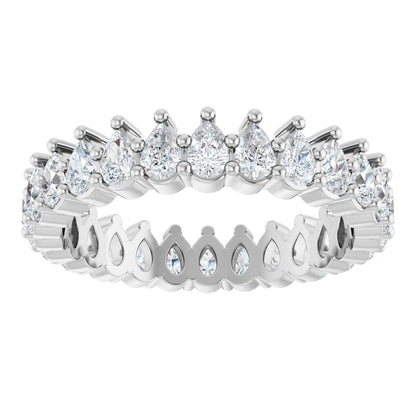2 Ctw Pear Lab-Grown Diamond Eternity Band - White Gold - Lab Grown Diamond