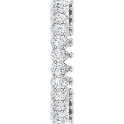 2 Ctw Pear Lab-Grown Diamond Eternity Band - White Gold - Lab Grown Diamond