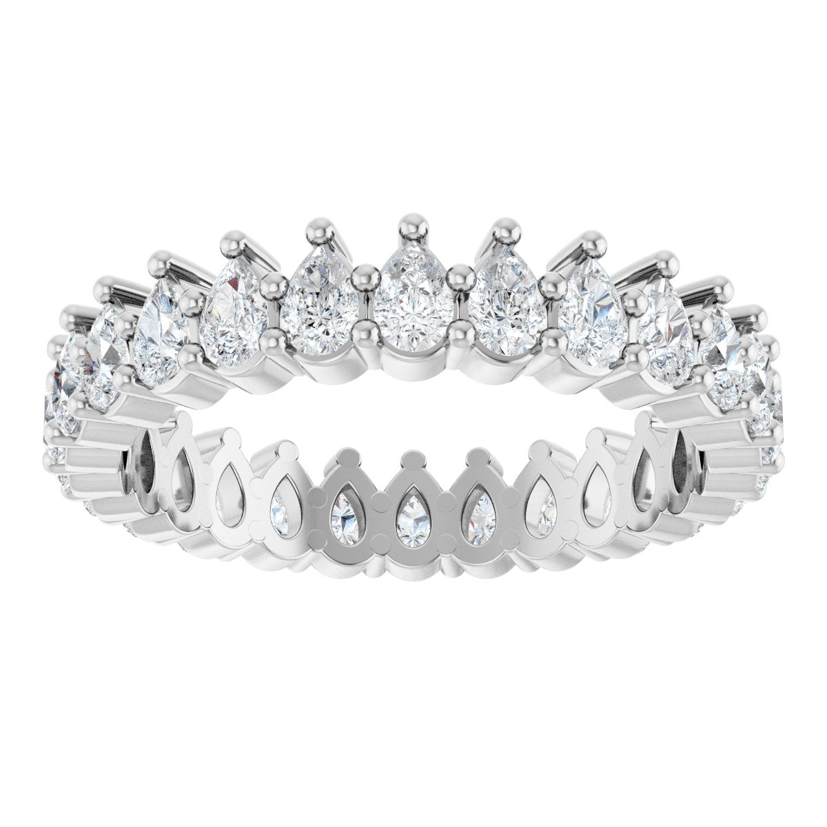 2 Ctw Pear Lab-Grown Diamond Eternity Band - White Gold - Lab Grown Diamond