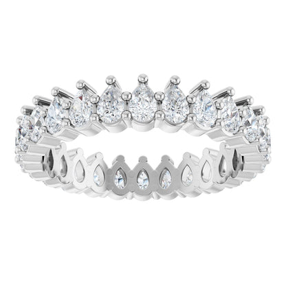 2 Ctw Pear Lab-Grown Diamond Eternity Band - White Gold - Lab Grown Diamond