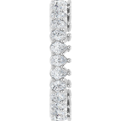 2 1/4 Ctw Pear Lab-Grown Diamond Eternity Band - White Gold - Lab Grown Diamond