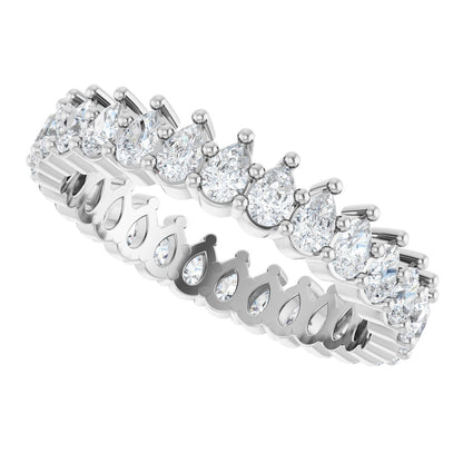 2 1/4 Ctw Pear Lab-Grown Diamond Eternity Band - White Gold - Lab Grown Diamond