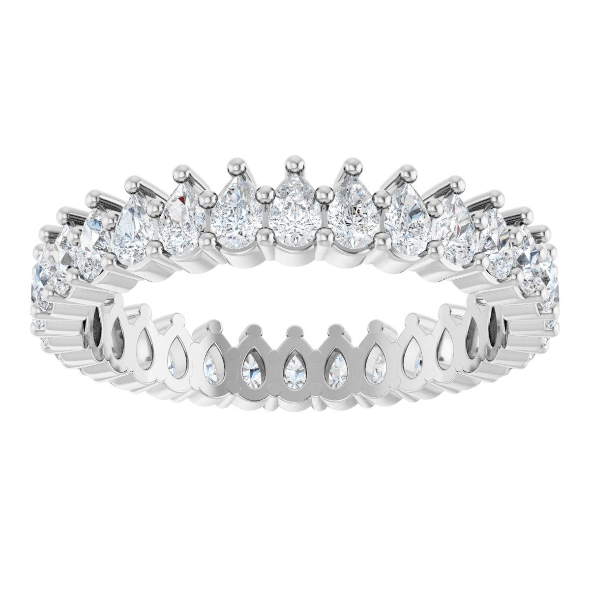 2 3/8 Ctw Pear Lab-Grown Diamond Eternity Band - White Gold - Lab Grown Diamond