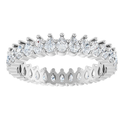 2 3/8 Ctw Pear Lab-Grown Diamond Eternity Band - White Gold - Lab Grown Diamond