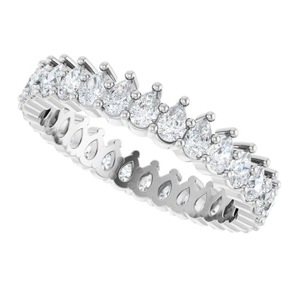 2 3/8 Ctw Pear Lab-Grown Diamond Eternity Band - White Gold - Lab Grown Diamond