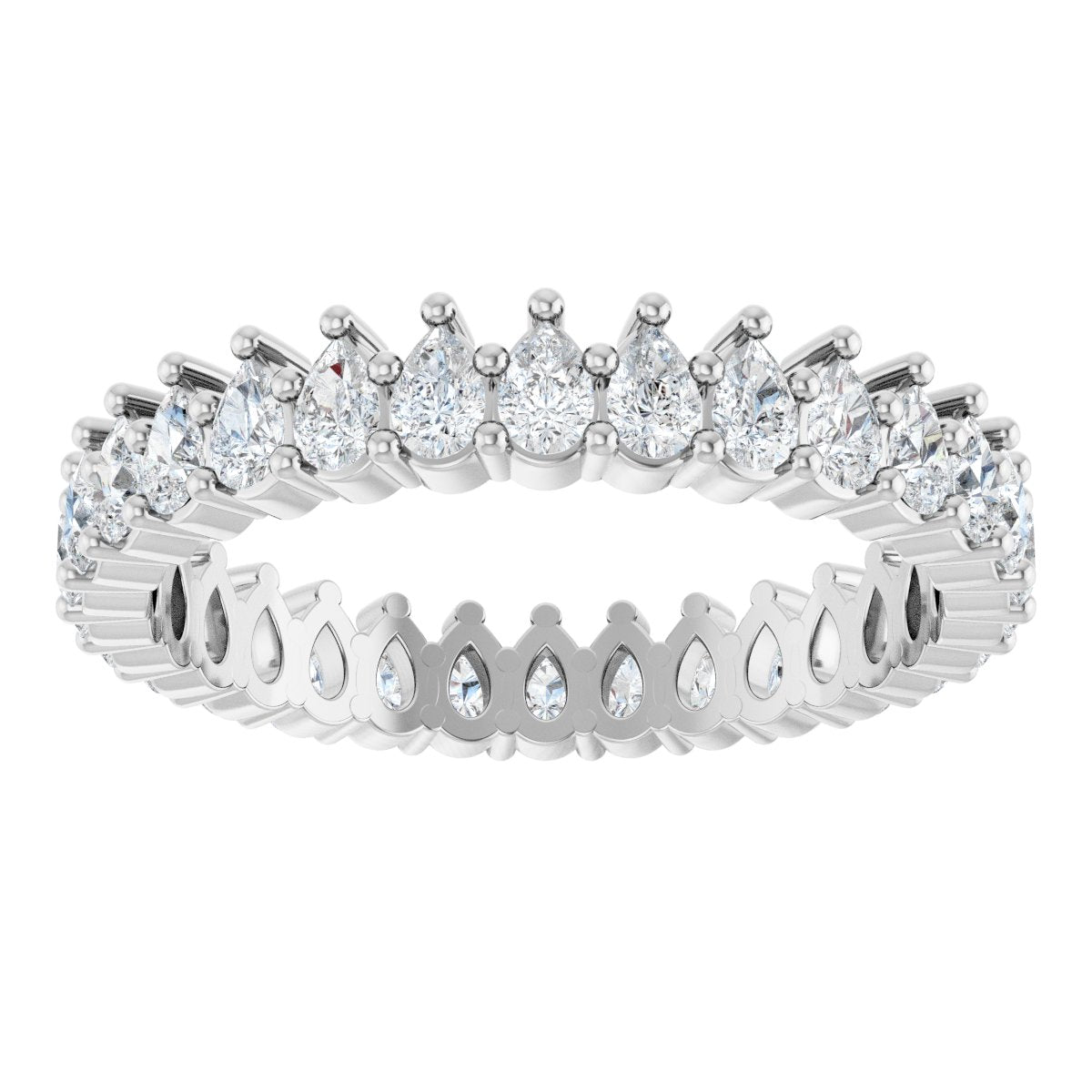 2 3/8 Ctw Pear Lab-Grown Diamond Eternity Band - White Gold - Lab Grown Diamond