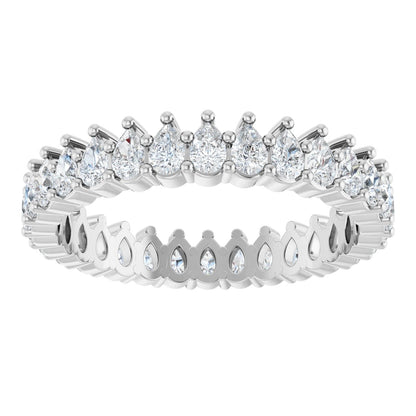 2 3/8 Ctw Pear Lab-Grown Diamond Eternity Band - White Gold - Lab Grown Diamond