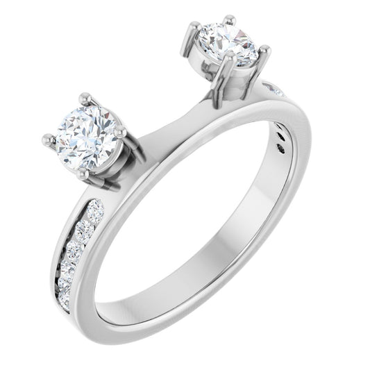 5/8 Ctw Lab-Grown  Diamond Wrap-Style Ring Enhancer - White Gold - Lab Grown Diamond