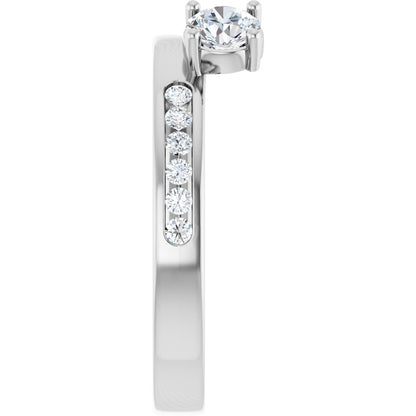 5/8 Ctw Lab-Grown  Diamond Wrap-Style Ring Enhancer - White Gold - Lab Grown Diamond