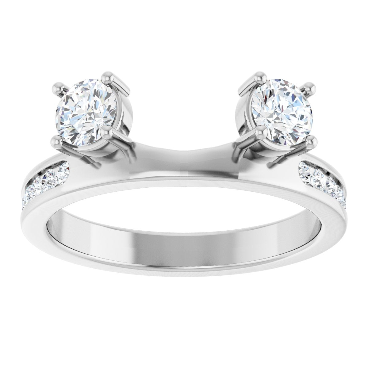 5/8 Ctw Lab-Grown  Diamond Wrap-Style Ring Enhancer - White Gold - Lab Grown Diamond