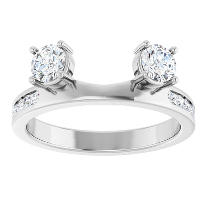 5/8 Ctw Lab-Grown  Diamond Wrap-Style Ring Enhancer - White Gold - Lab Grown Diamond