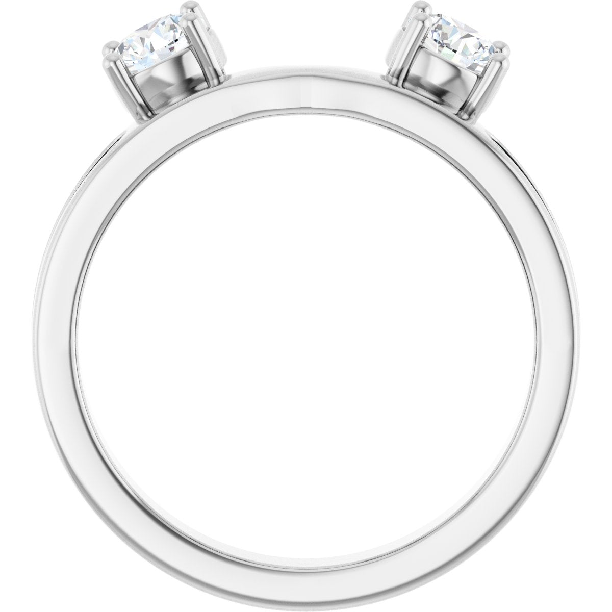 5/8 Ctw Lab-Grown  Diamond Wrap-Style Ring Enhancer - White Gold - Lab Grown Diamond