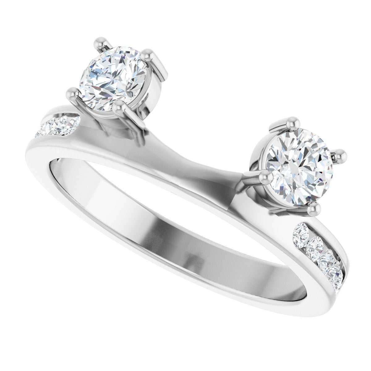 5/8 Ctw Lab-Grown  Diamond Wrap-Style Ring Enhancer - White Gold - Lab Grown Diamond