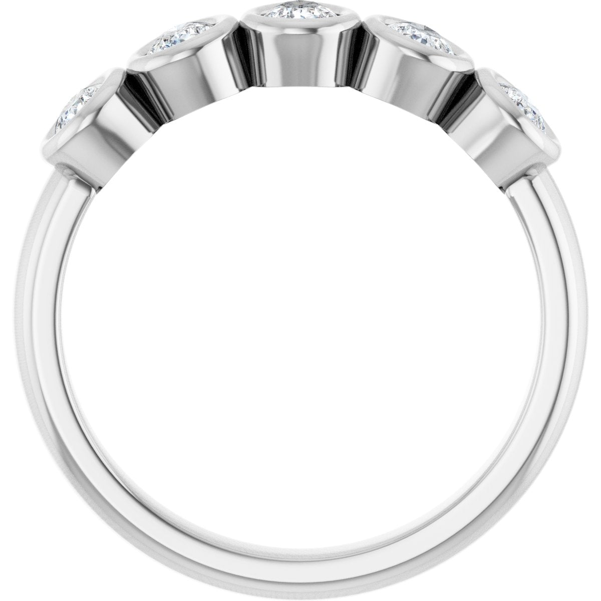 3/4 Ctw Pear Lab-Grown Diamond Anniversary Band - White Gold - Lab Grown Diamond