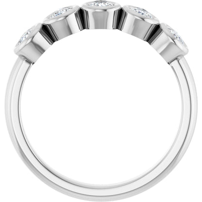 3/4 Ctw Pear Lab-Grown Diamond Anniversary Band - White Gold - Lab Grown Diamond