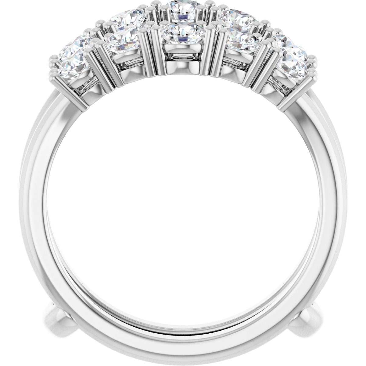 1 1/5 Ctw Lab-Grown Diamond Ring Guard - White Gold - Lab Grown Diamond
