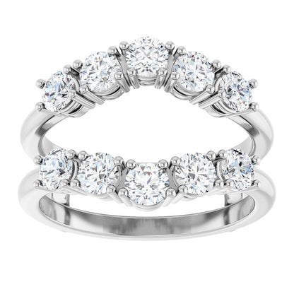 1 1/5 Ctw Lab-Grown Diamond Ring Guard - White Gold - Lab Grown Diamond