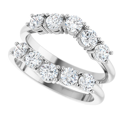 1 1/5 Ctw Lab-Grown Diamond Ring Guard - White Gold - Lab Grown Diamond